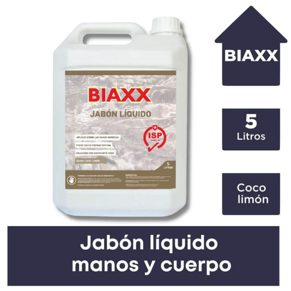 BIAXX JABON LIQUIDO PARA MANOS AROMA COCO-LIMON 5 LITROS
