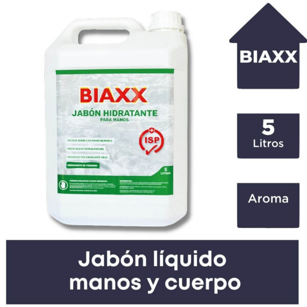 BIAXX JABÓN LÍQUIDO HUMECTANTE PARA MANOS AROMA VERBENA 5 LITROS
