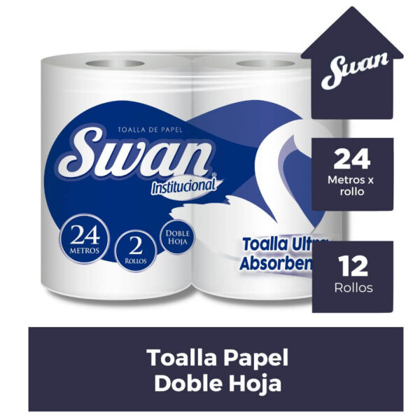 TOALLA DE PAPEL ULTRA ABSORBENTE SWAN INSTITUCIONAL