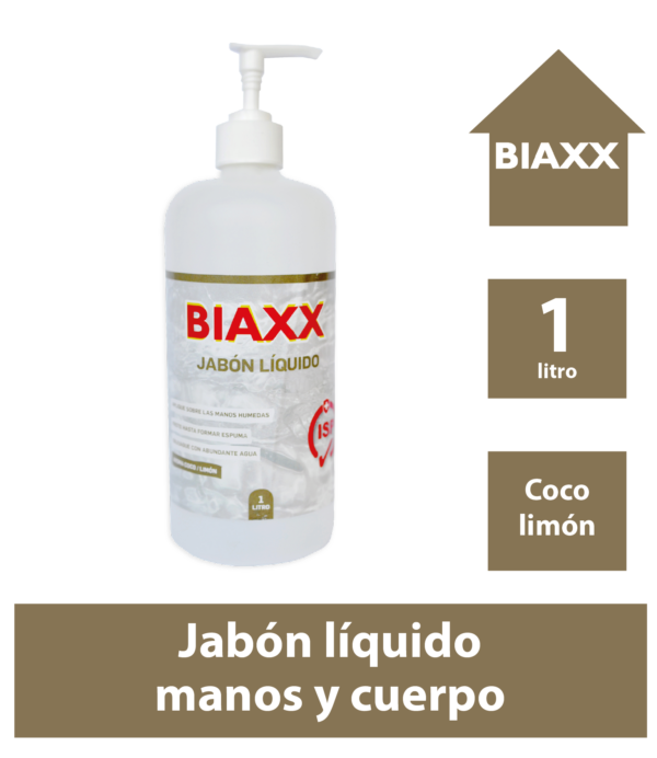 BIAXX JABON LIQUIDO PARA MANOS CON AROMA COCO LIMON 1.000 ML