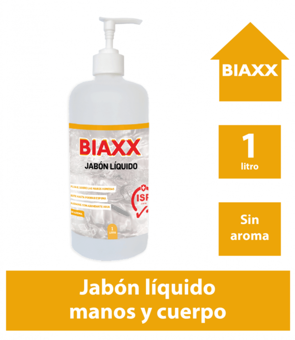 BIAXX JABÓN LÍQUIDO PARA MANOS SIN AROMA 1.000 ML
