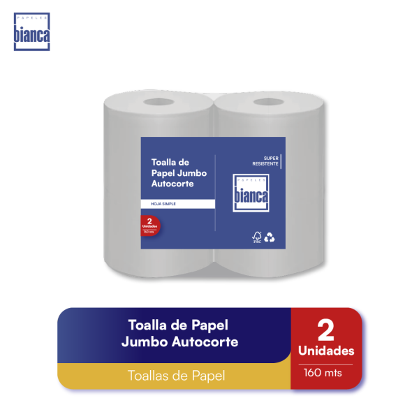 Toalla de Papel Autocorte 2x160